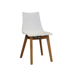 Chaise Catifa bois / blanche