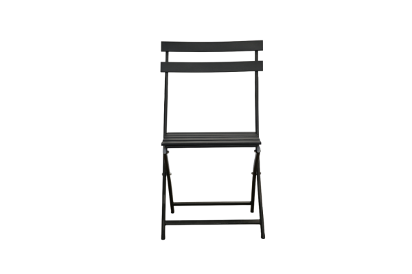 Chaise jardin métal noire – Image 2