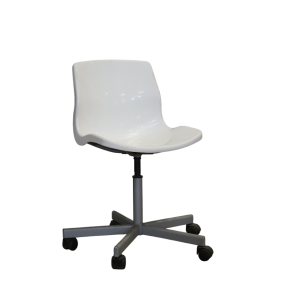 Chaise roulette blanche