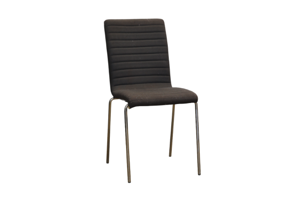 Chaise velours grise foncé