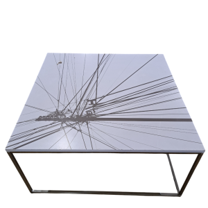 Table Basse Quadrum / effet marbré