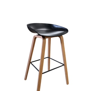 Tabouret Amagni noir/bois