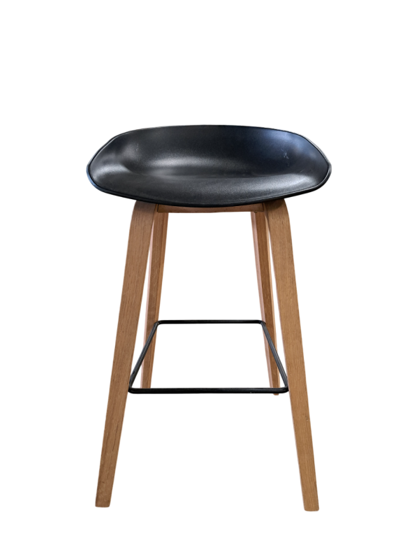 Tabouret Amagni noir/bois – Image 2