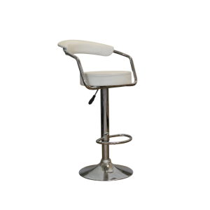 Tabouret Coiffeur blanc / métal