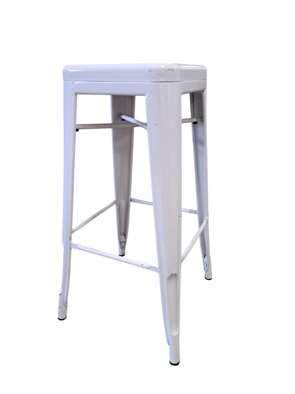 Tabouret Factory blanc