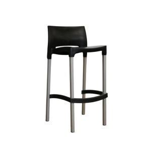 Tabouret Plastique noir / gris