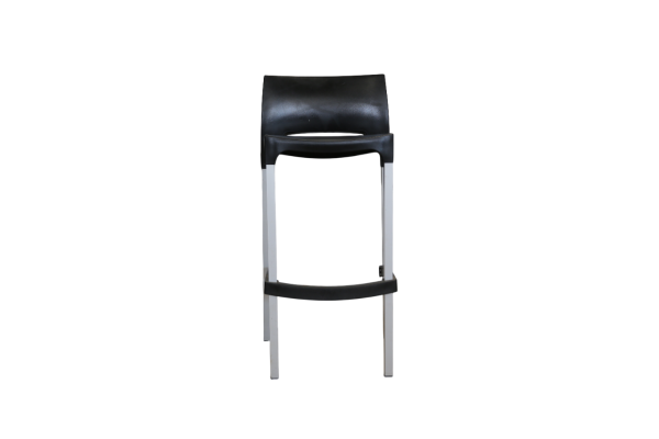 Tabouret Plastique noir / gris – Image 2